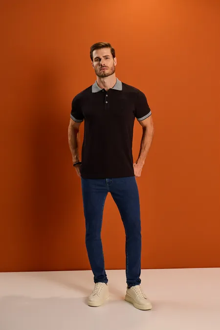 Calça Jeans Masculina Super Skinny Blue Médio Puramania